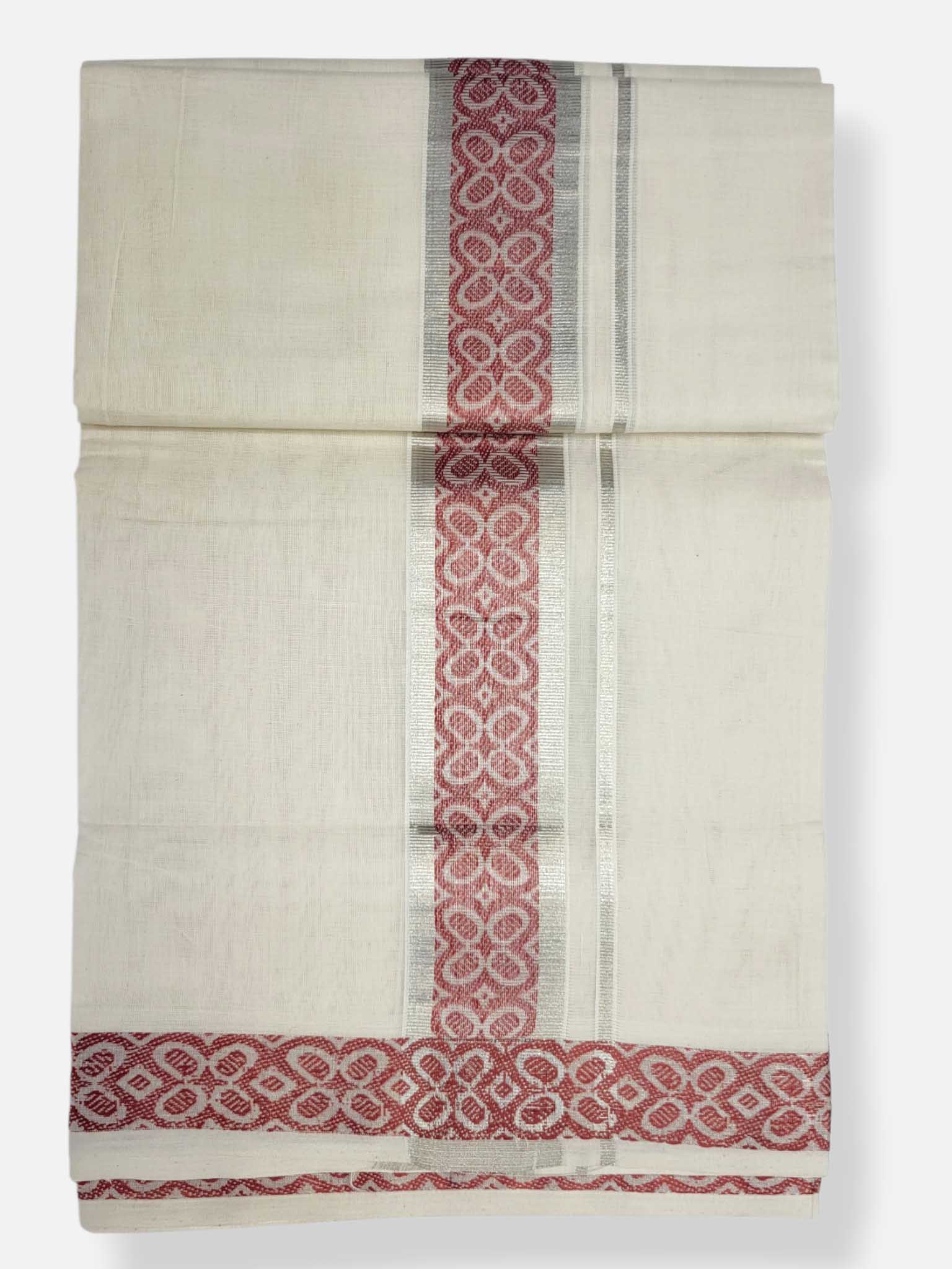 Premium Wedding Handloom Balaramapuram Unaakupaavu Kasavu Mundu for Men