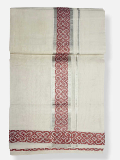 Premium Wedding Handloom Balaramapuram Unaakupaavu Kasavu Mundu for Men