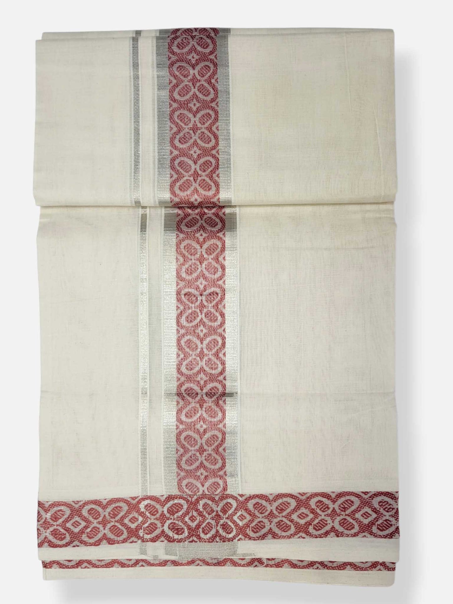 Premium Wedding Handloom Balaramapuram Unaakupaavu Kasavu Mundu for Men