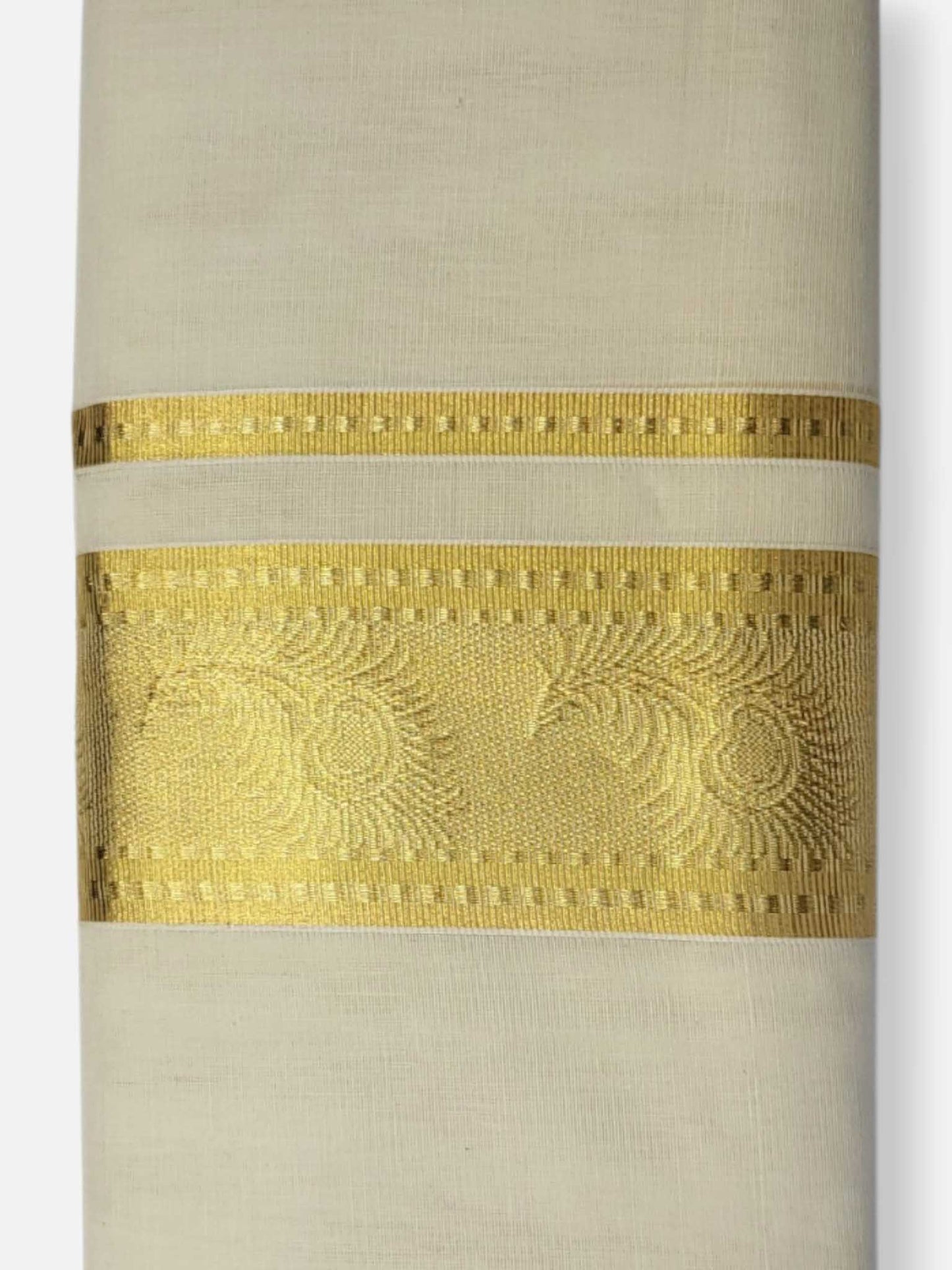 Premium Wedding Handloom Balaramapuram Unaakupaavu Kasavu Mundu for Men