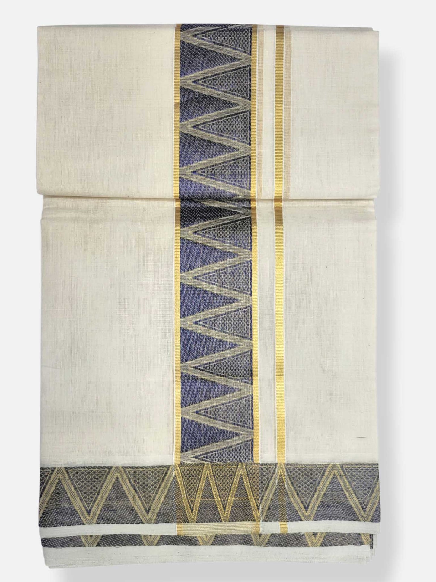 Premium Wedding Handloom Balaramapuram Unaakupaavu Kasavu Mundu for Men