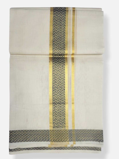 Premium Wedding Handloom Balaramapuram Unaakupaavu Kasavu Mundu for Men