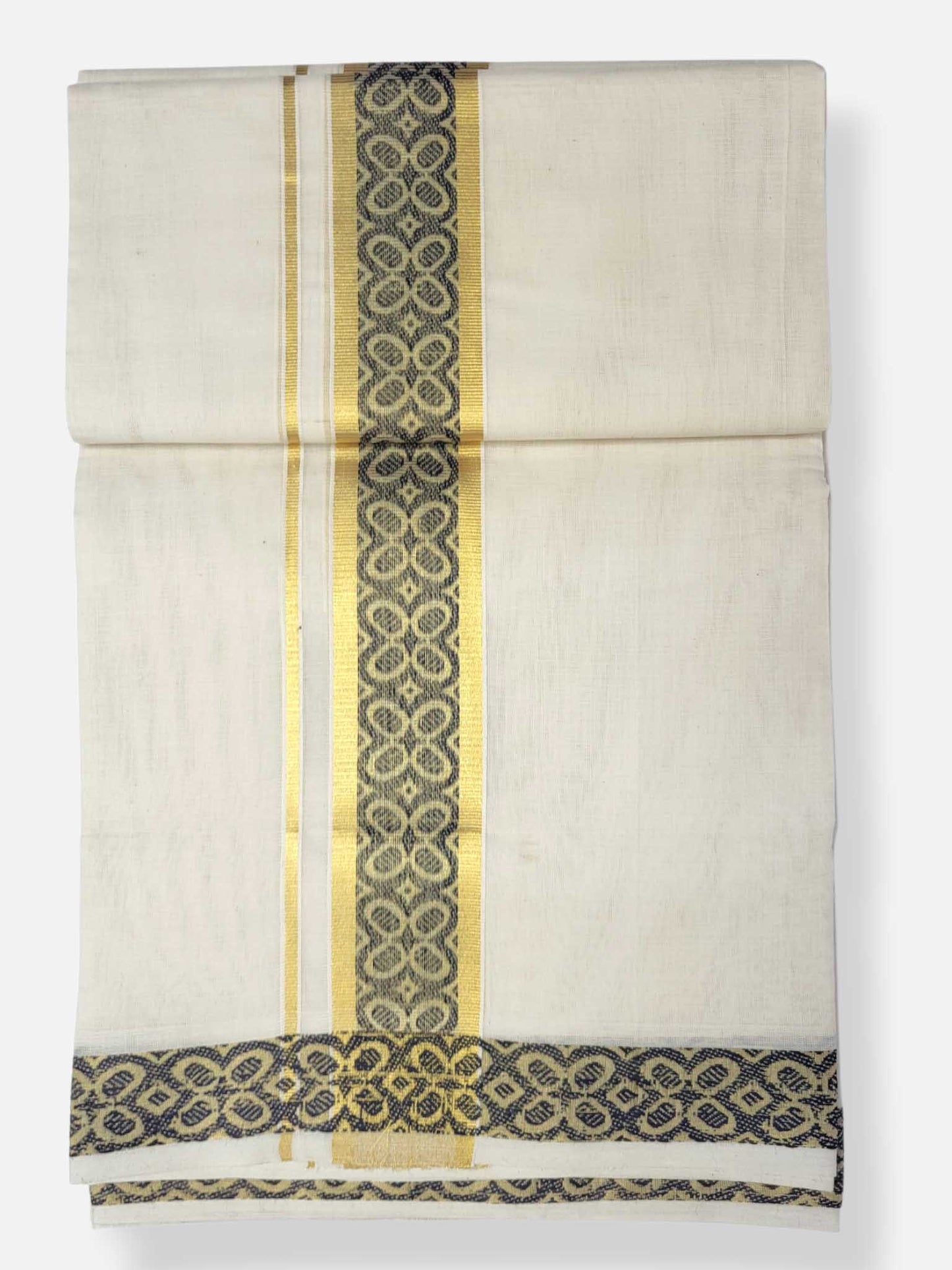 Premium Wedding Handloom Balaramapuram Unaakupaavu Kasavu Mundu for Men