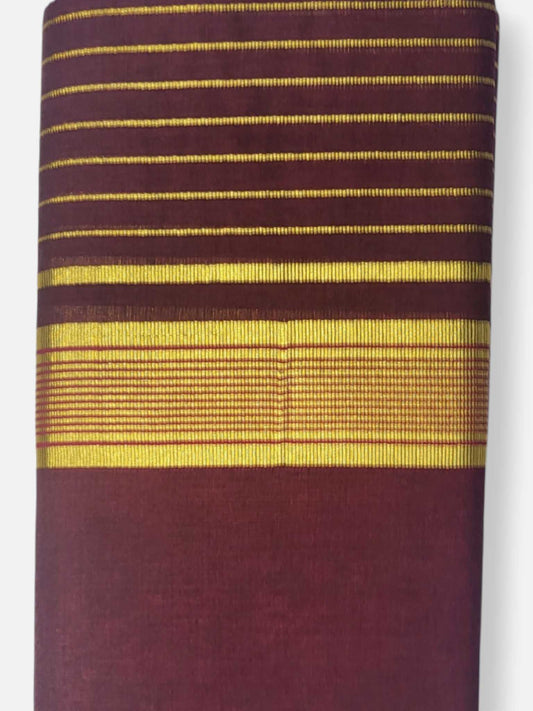 Premium Wedding Handloom Balaramapuram Unaakupaavu Kasavu Mundu for Men