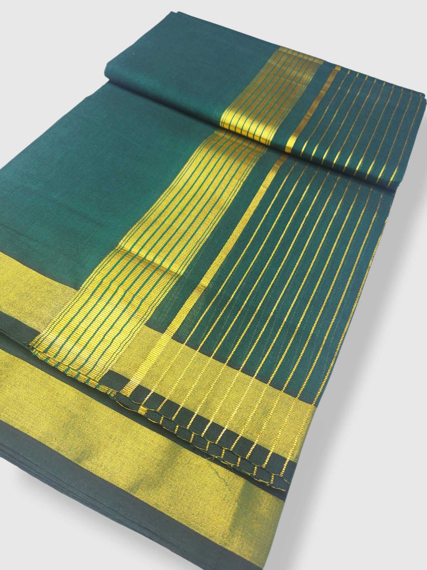 Premium Wedding Handloom Balaramapuram Unaakupaavu Kasavu Mundu for Men