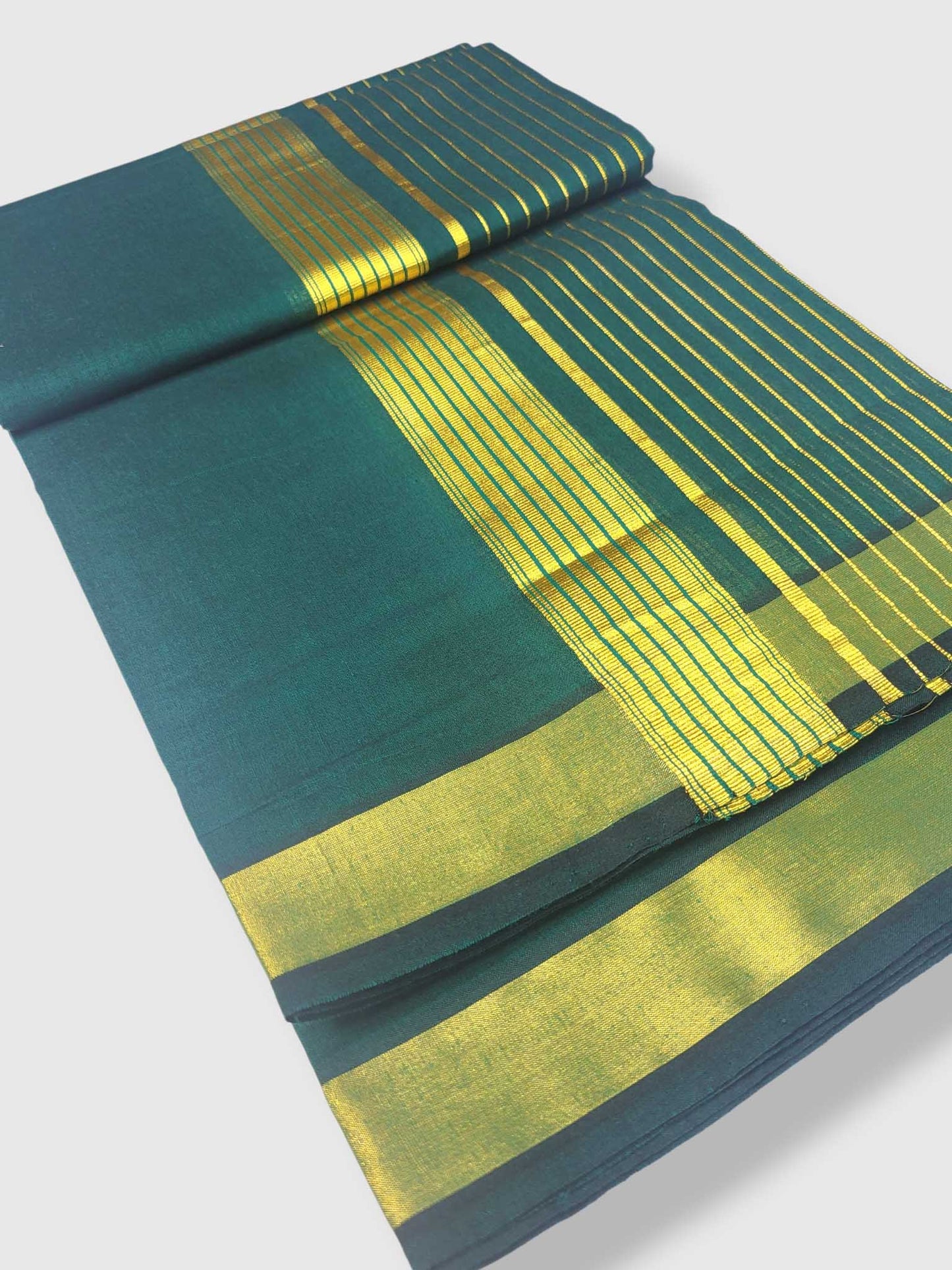 Premium Wedding Handloom Balaramapuram Unaakupaavu Kasavu Mundu for Men