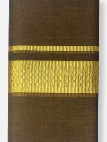 Premium Wedding Handloom Balaramapuram Unaakupaavu Kasavu Mundu for Men