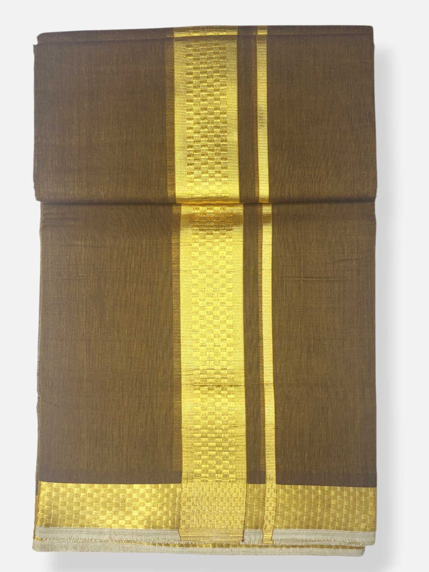 Premium Wedding Handloom Balaramapuram Unaakupaavu Kasavu Mundu for Men