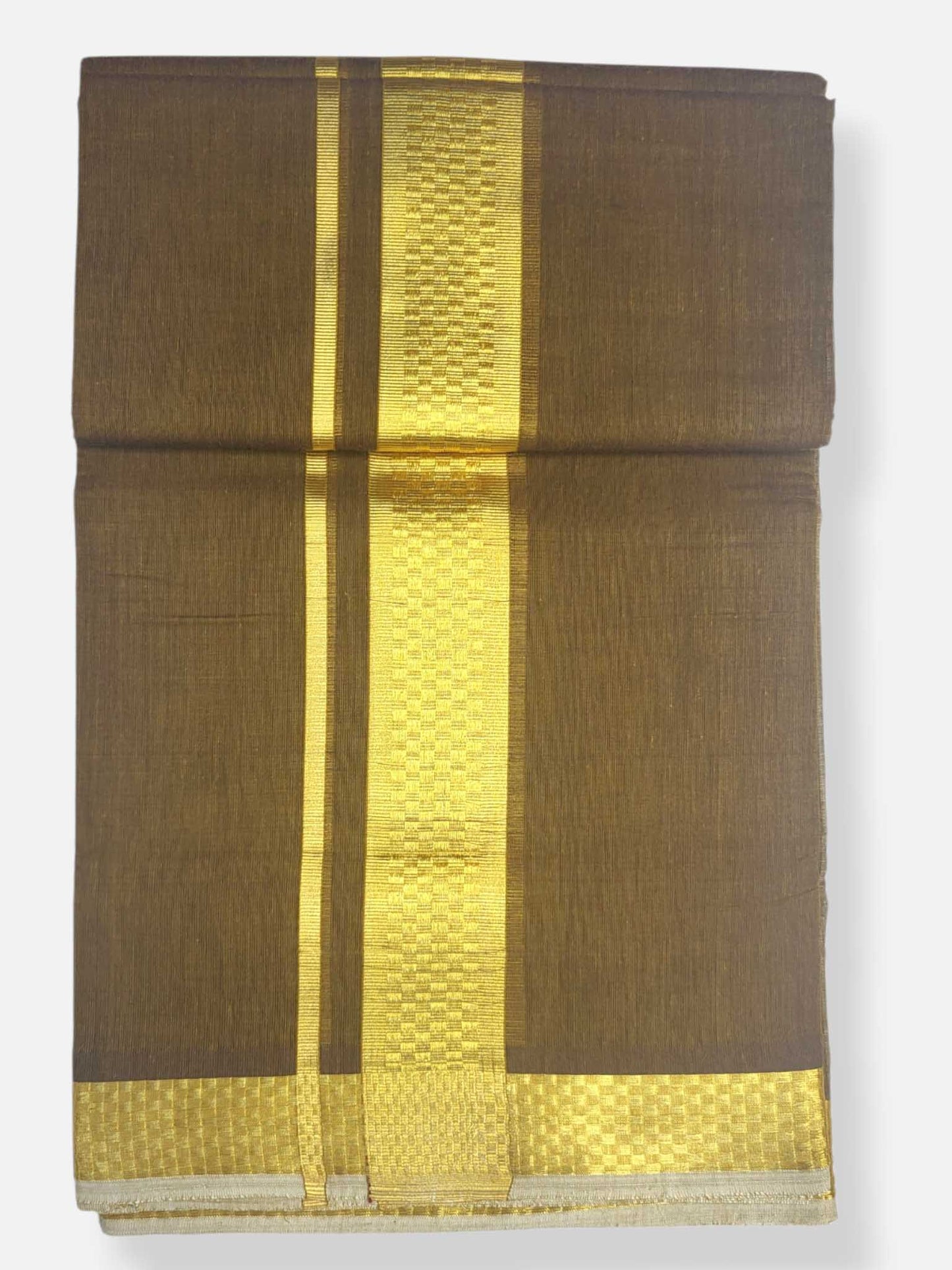 Premium Wedding Handloom Balaramapuram Unaakupaavu Kasavu Mundu for Men