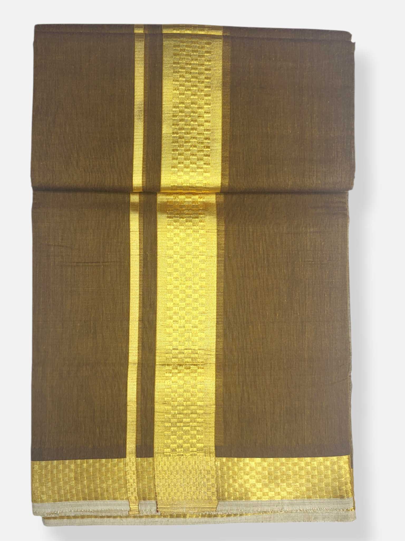 Premium Wedding Handloom Balaramapuram Unaakupaavu Kasavu Mundu for Men