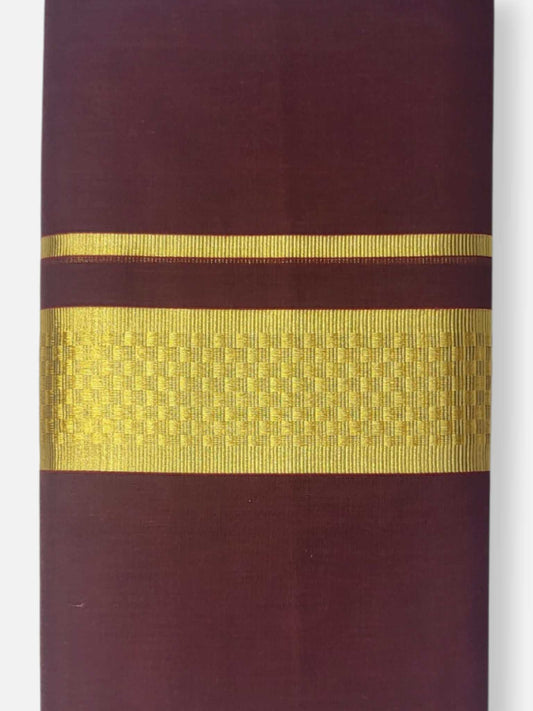 Premium Wedding Handloom Balaramapuram Unaakupaavu Kasavu Mundu for Men