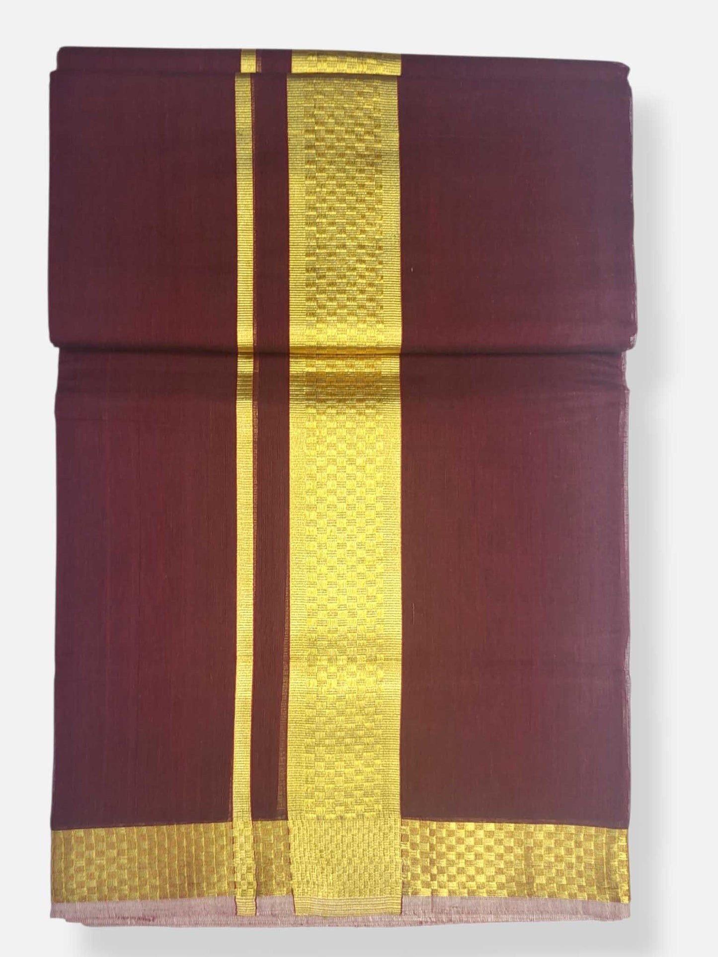 Premium Wedding Handloom Balaramapuram Unaakupaavu Kasavu Mundu for Men
