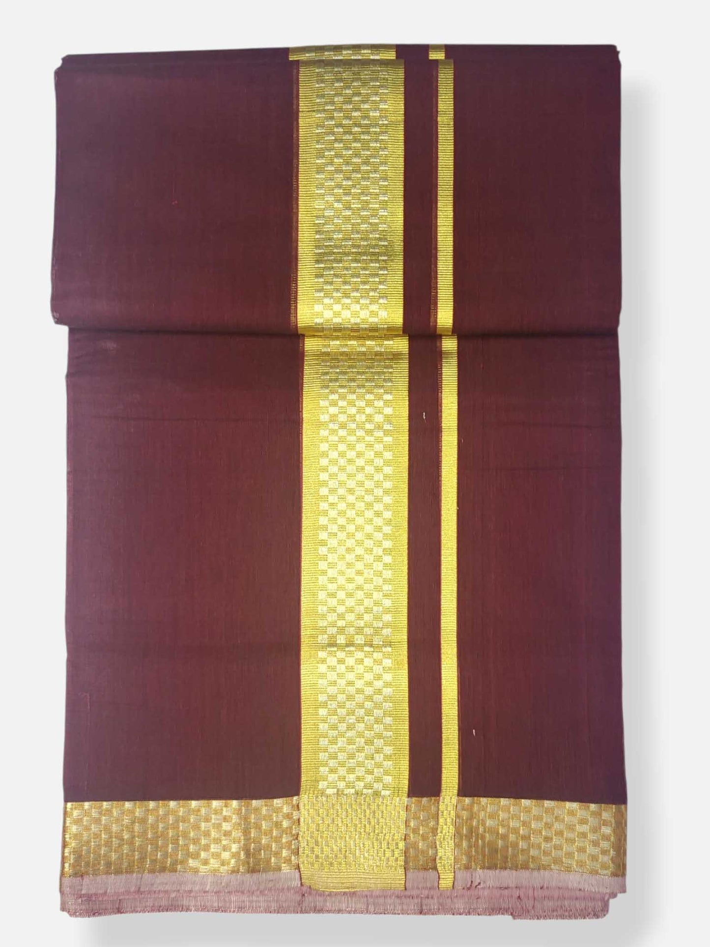 Premium Wedding Handloom Balaramapuram Unaakupaavu Kasavu Mundu for Men