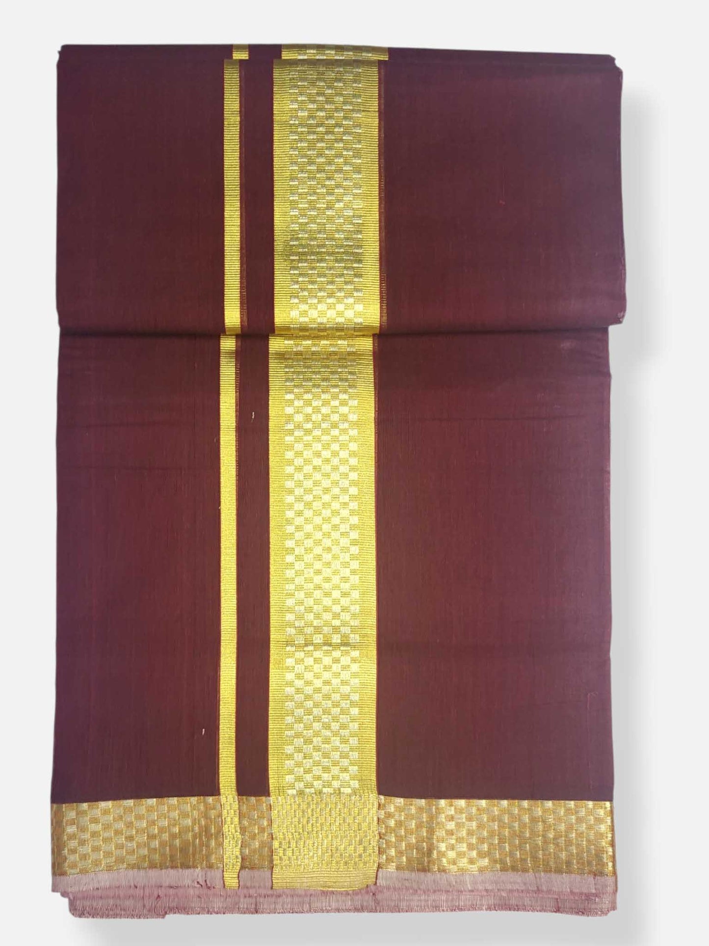 Premium Wedding Handloom Balaramapuram Unaakupaavu Kasavu Mundu for Men