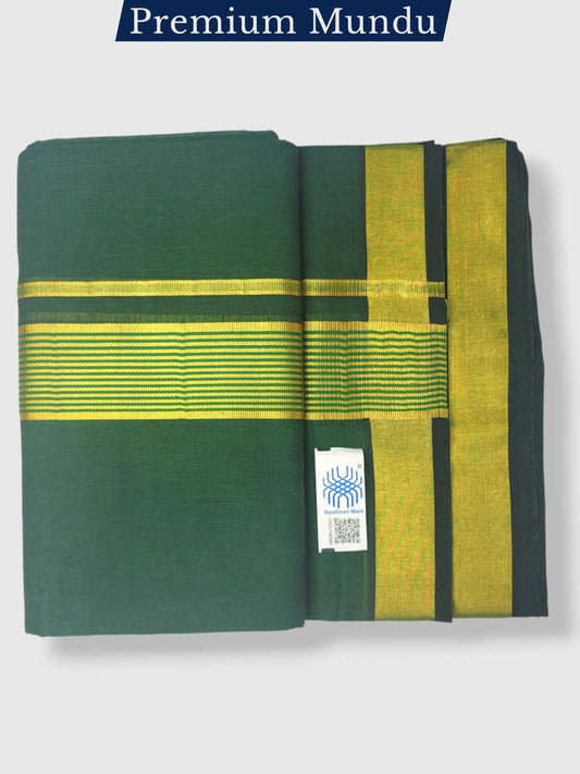 Premium Wedding Handloom Balaramapuram Unaakupaavu Kasavu Mundu for Men