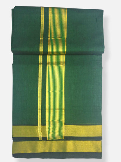 Premium Wedding Handloom Balaramapuram Unaakupaavu Kasavu Mundu for Men
