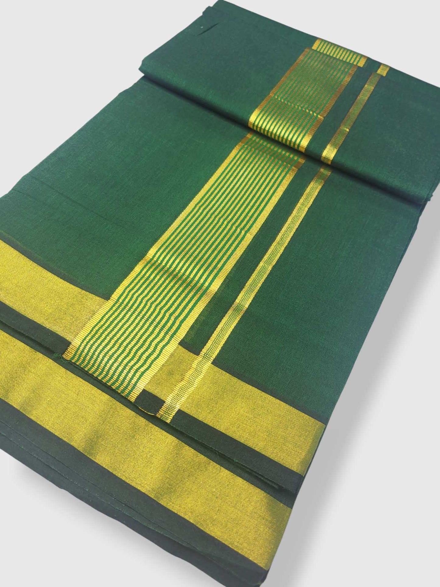 Premium Wedding Handloom Balaramapuram Unaakupaavu Kasavu Mundu for Men