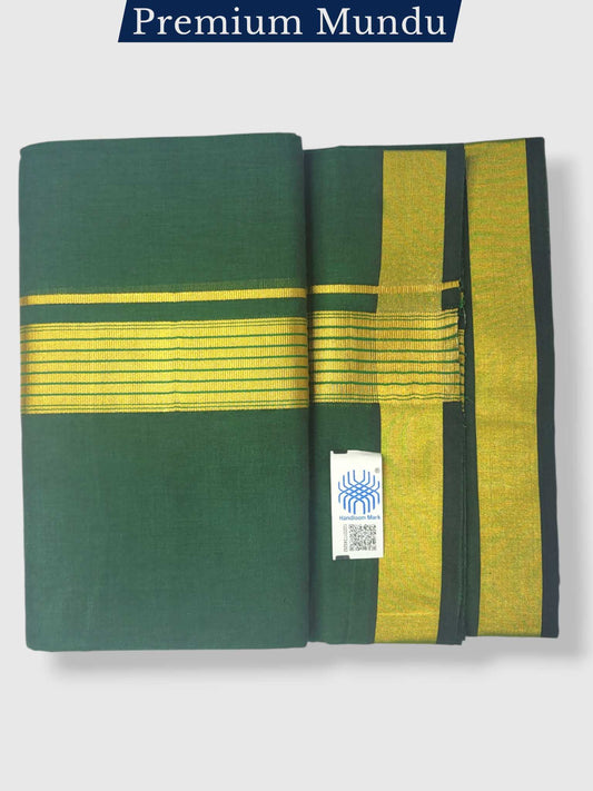 Premium Wedding Handloom Balaramapuram Unaakupaavu Kasavu Mundu for Men