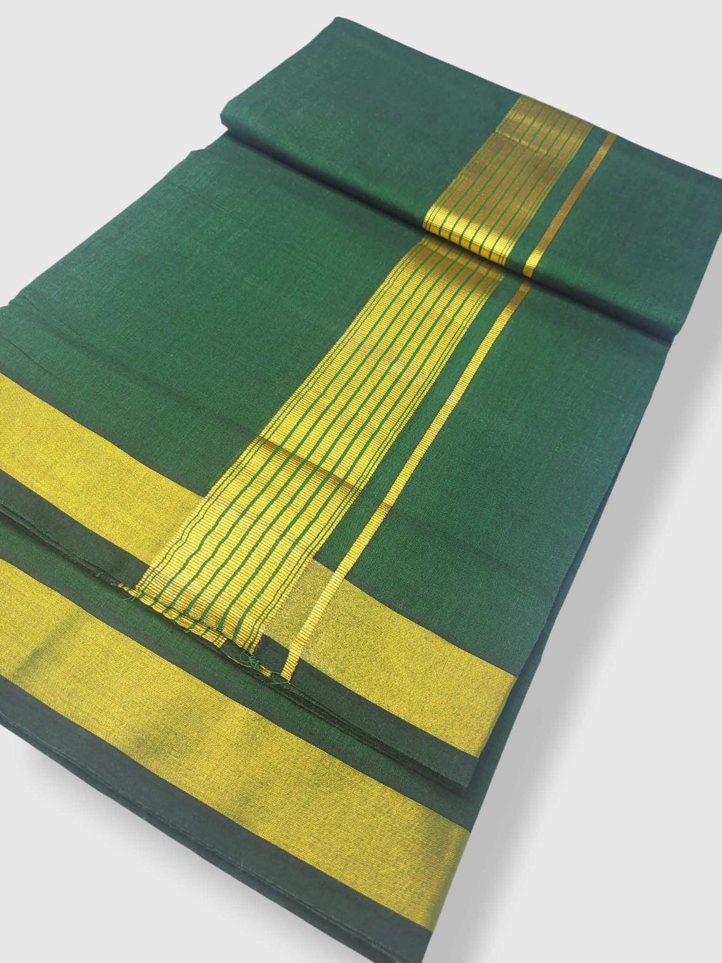 Premium Wedding Handloom Balaramapuram Unaakupaavu Kasavu Mundu for Men