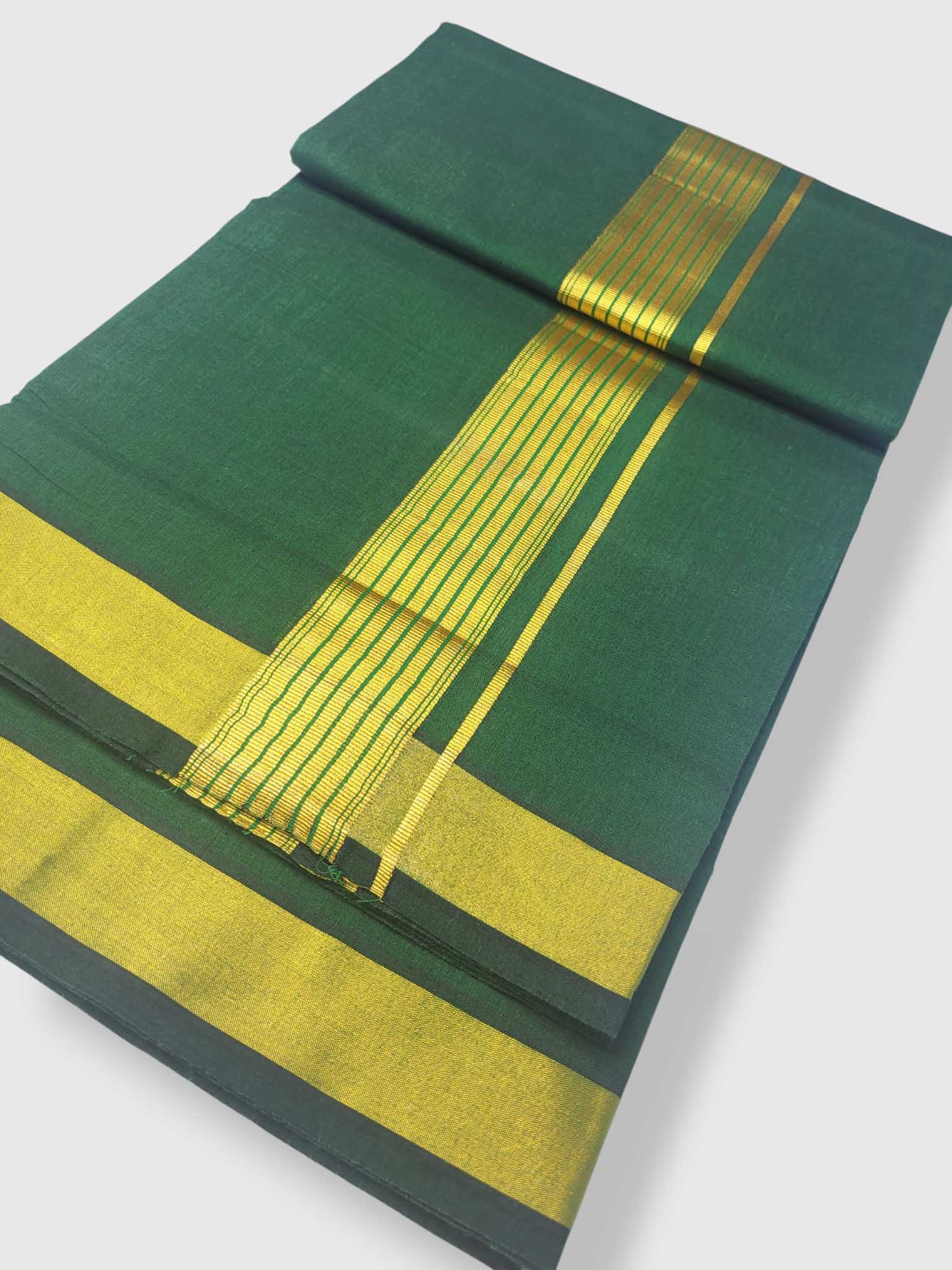 Premium Wedding Handloom Balaramapuram Unaakupaavu Kasavu Mundu for Men