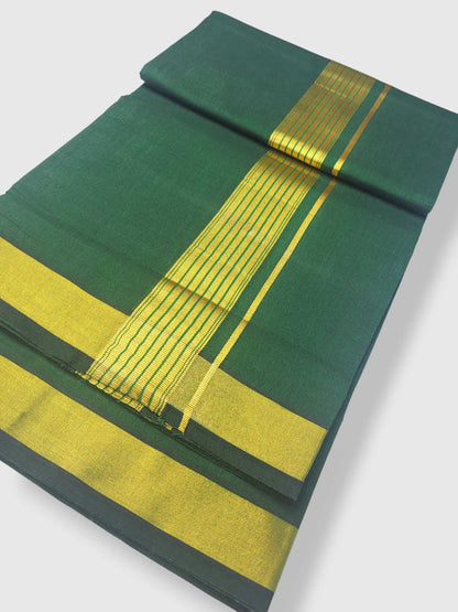 Premium Wedding Handloom Balaramapuram Unaakupaavu Kasavu Mundu for Men