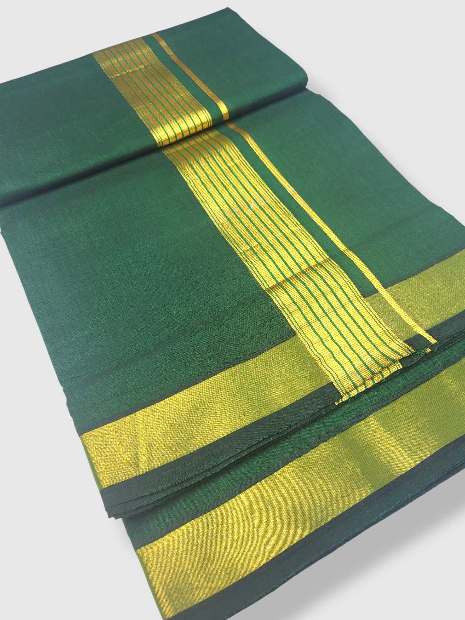 Premium Wedding Handloom Balaramapuram Unaakupaavu Kasavu Mundu for Men