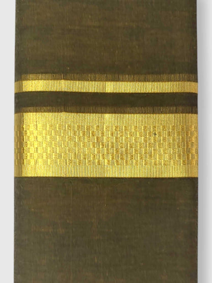 Premium Wedding Handloom Balaramapuram Unaakupaavu Kasavu Mundu for Men