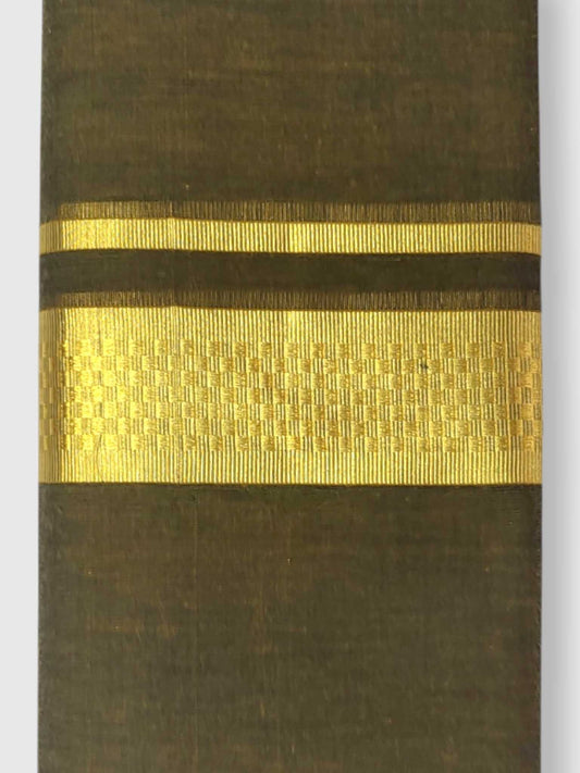 Premium Wedding Handloom Balaramapuram Unaakupaavu Kasavu Mundu for Men