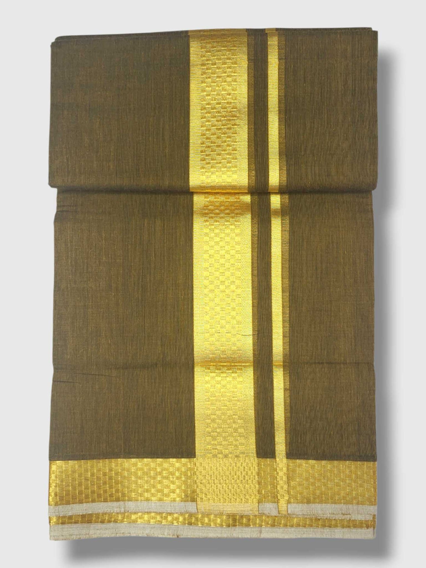 Premium Wedding Handloom Balaramapuram Unaakupaavu Kasavu Mundu for Men