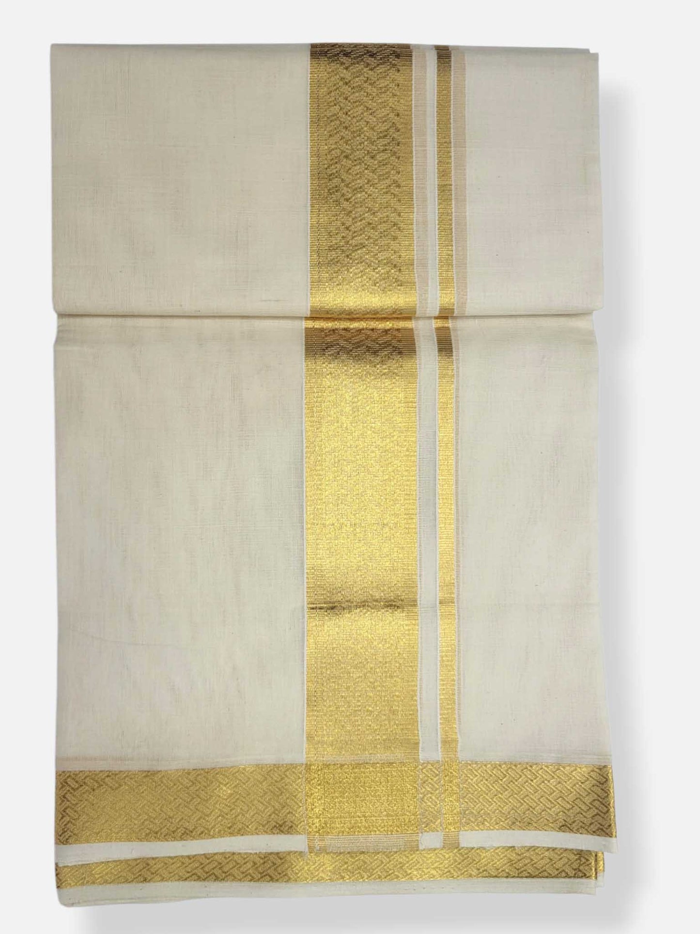 Premium Wedding Handloom Balaramapuram Unaakupaavu Kasavu Mundu for Men