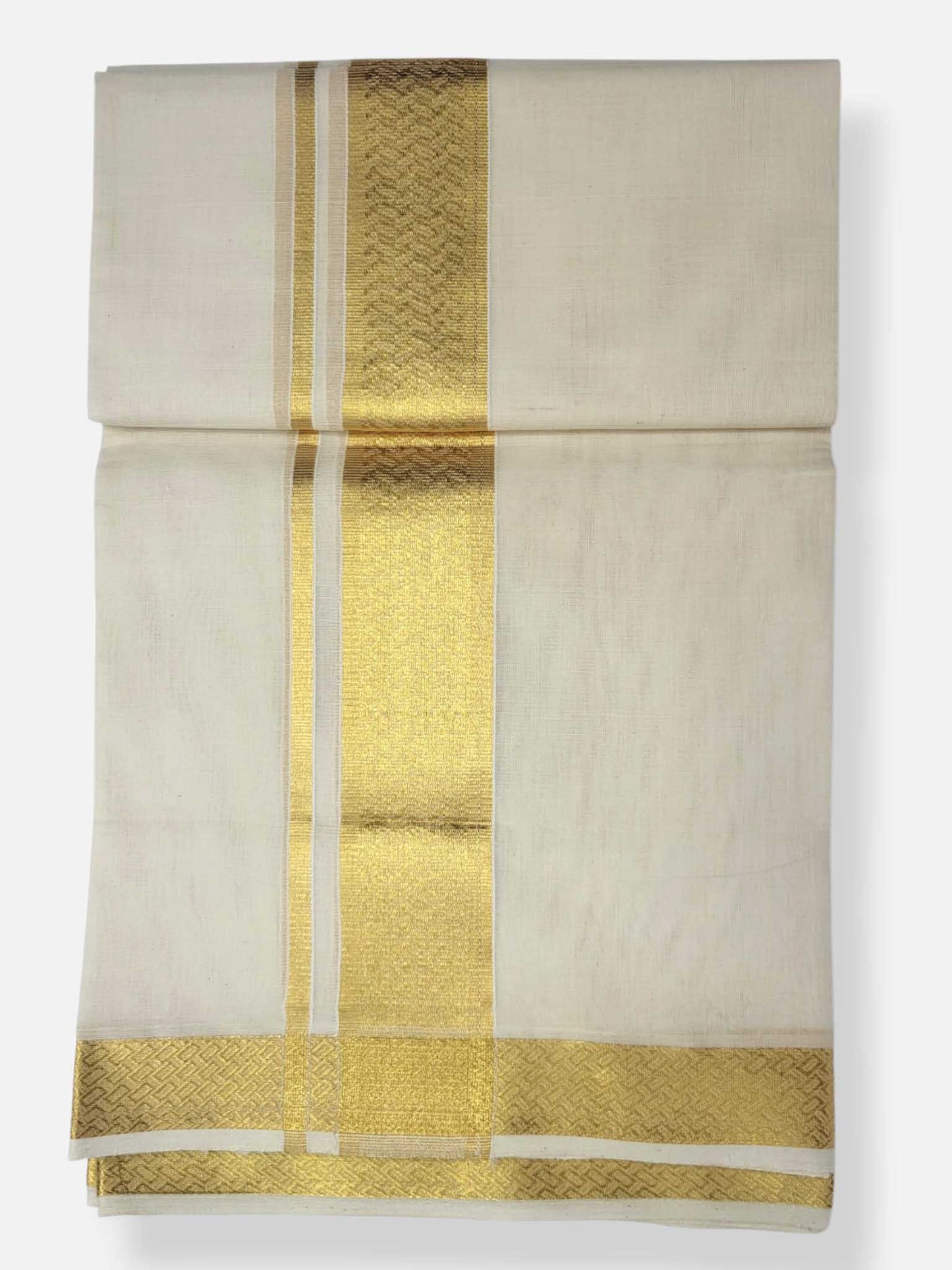 Premium Wedding Handloom Balaramapuram Unaakupaavu Kasavu Mundu for Men
