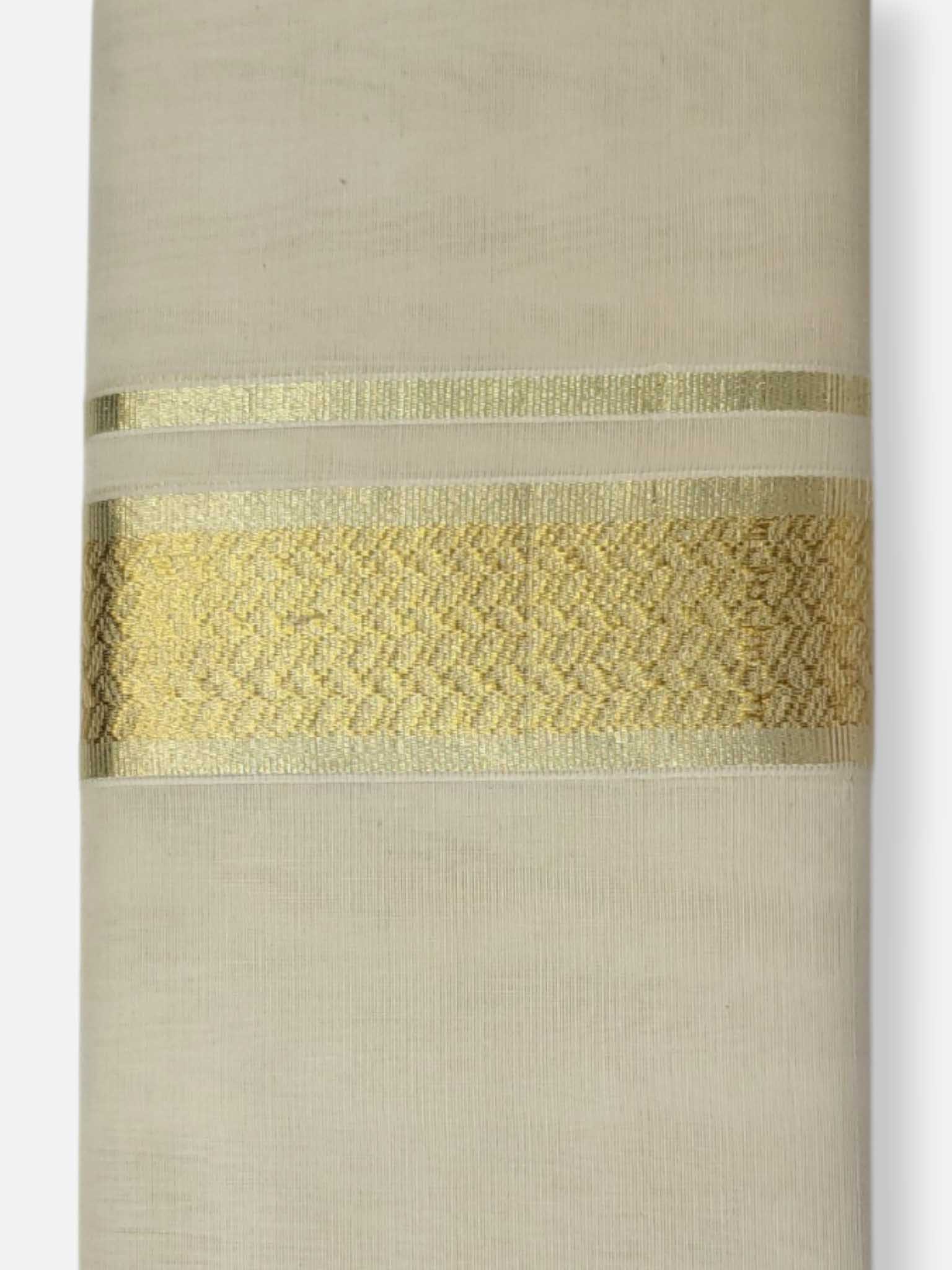 Premium Wedding Handloom Balaramapuram Unaakupaavu Kasavu Mundu for Men