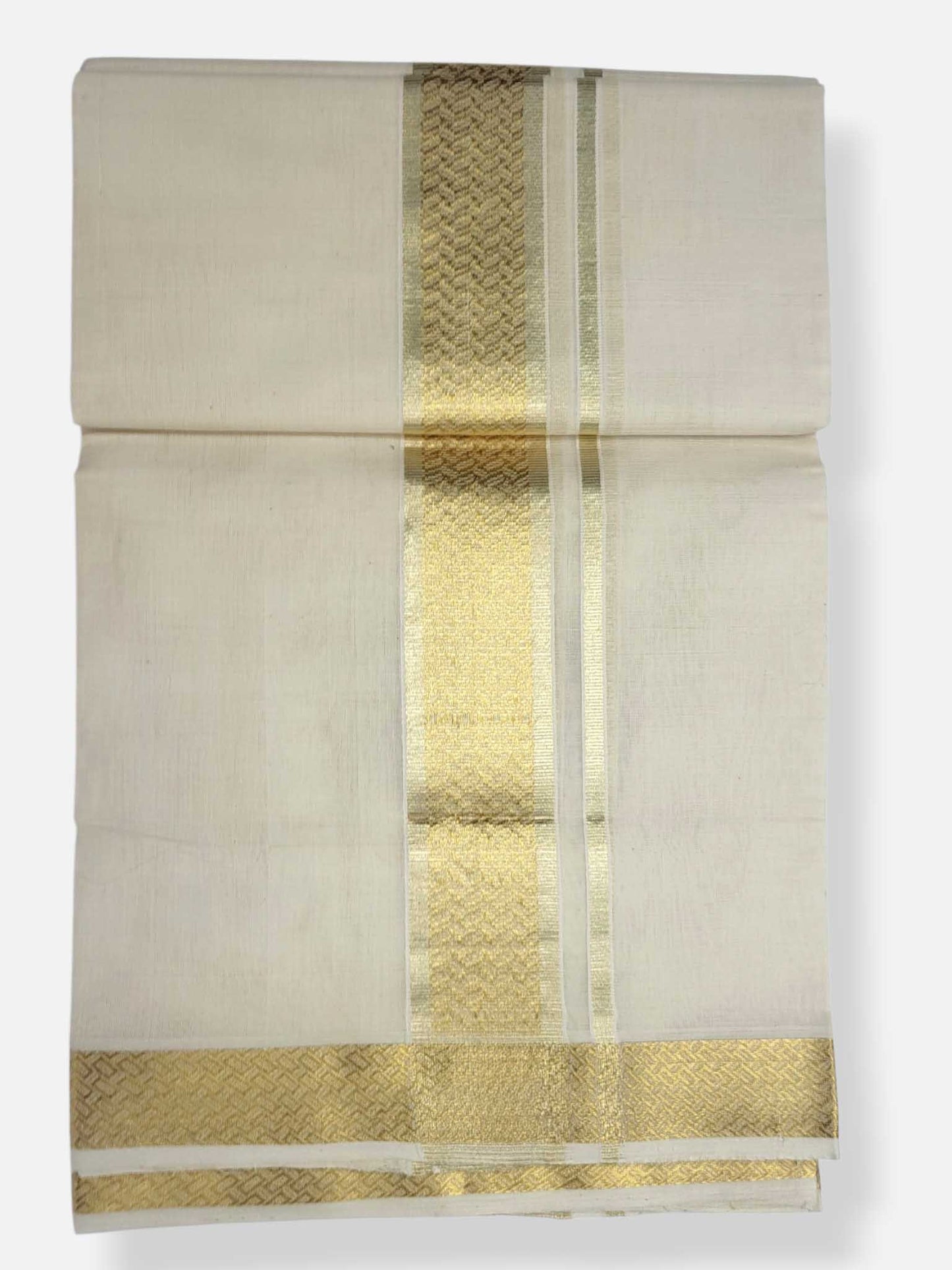 Premium Wedding Handloom Balaramapuram Unaakupaavu Kasavu Mundu for Men
