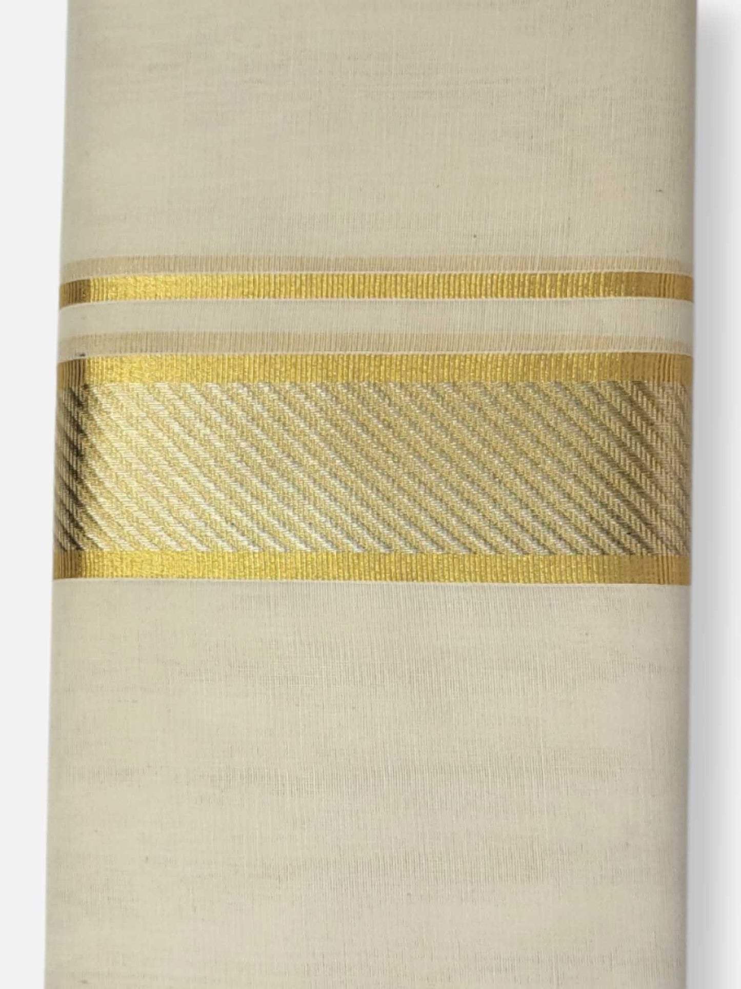 Premium Wedding Handloom Balaramapuram Unaakupaavu Kasavu Mundu for Men