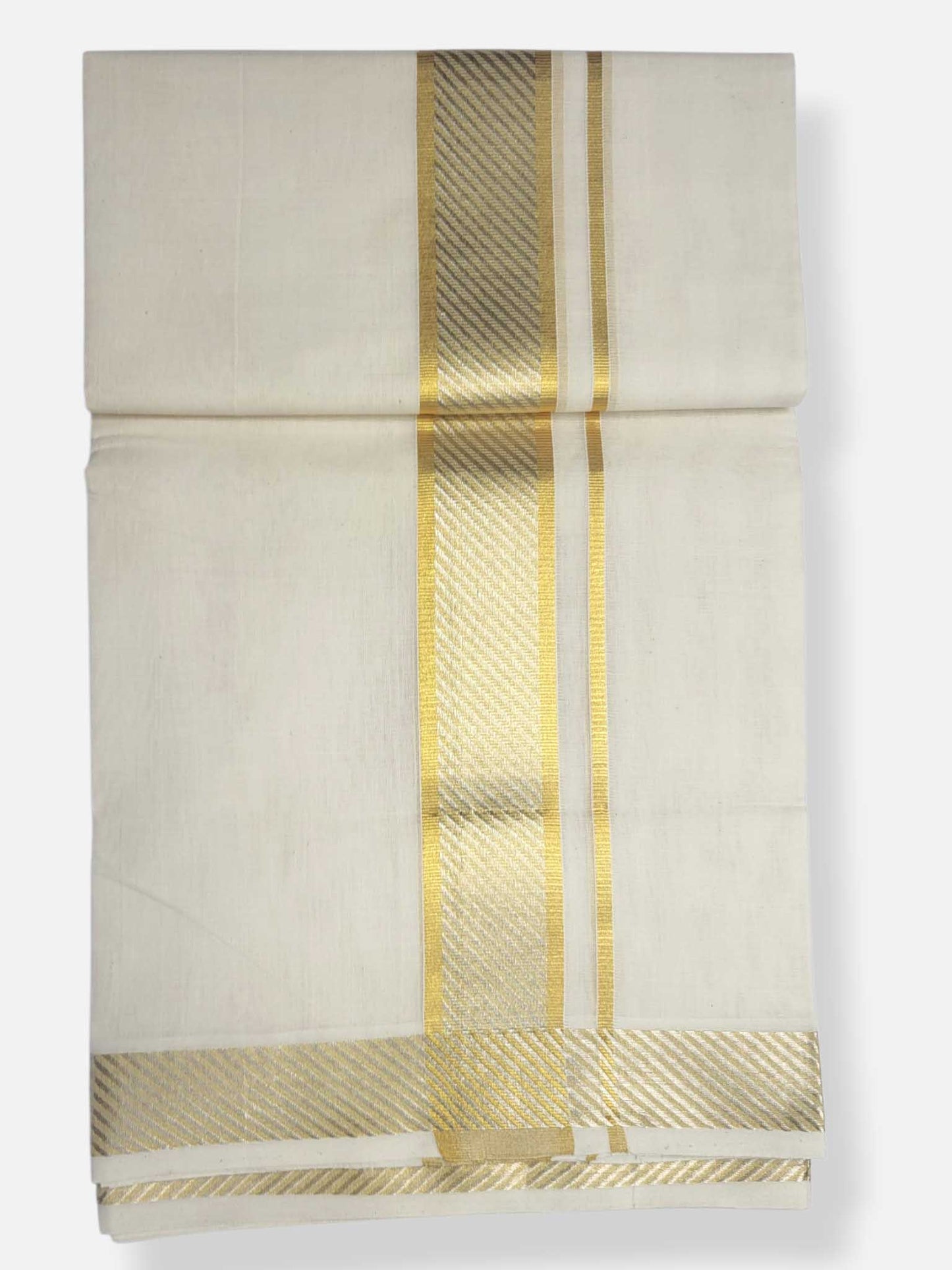 Premium Wedding Handloom Balaramapuram Unaakupaavu Kasavu Mundu for Men