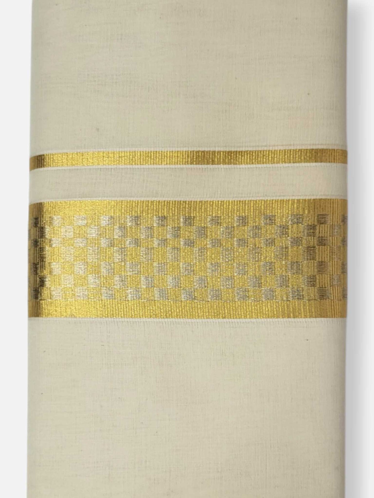 Premium Wedding Handloom Balaramapuram Unaakupaavu Kasavu Mundu for Men