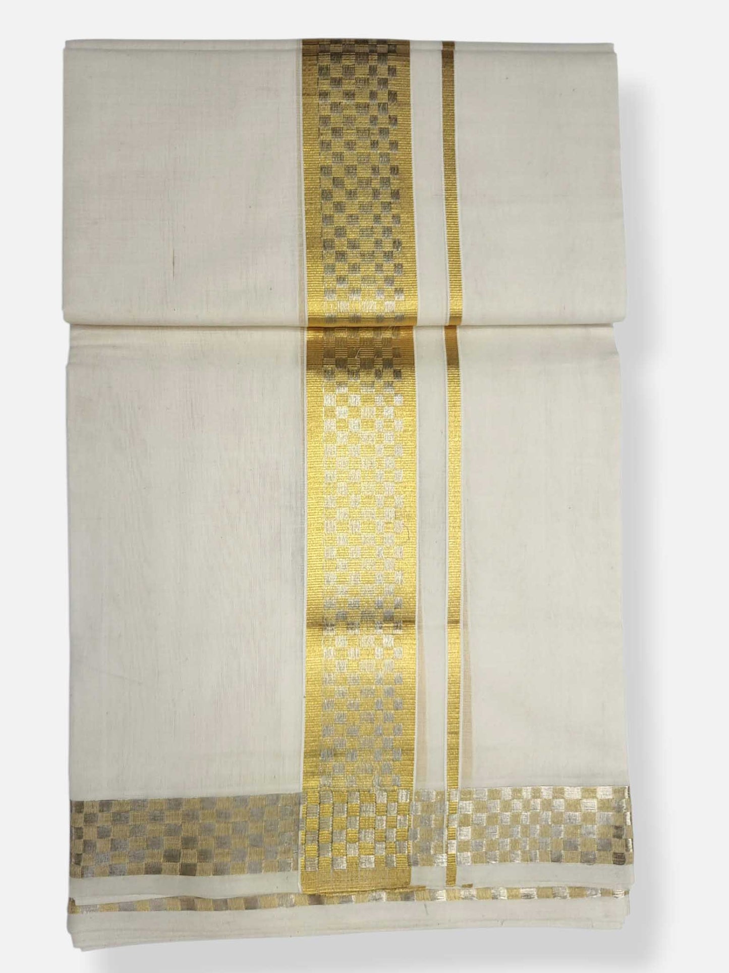 Premium Wedding Handloom Balaramapuram Unaakupaavu Kasavu Mundu for Men