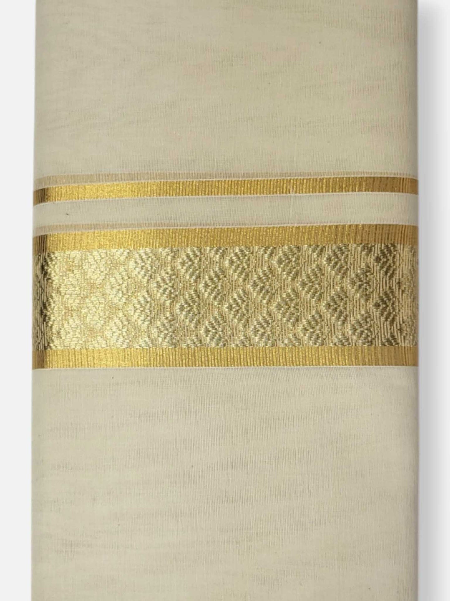 Premium Wedding Handloom Balaramapuram Unaakupaavu Kasavu Mundu for Men