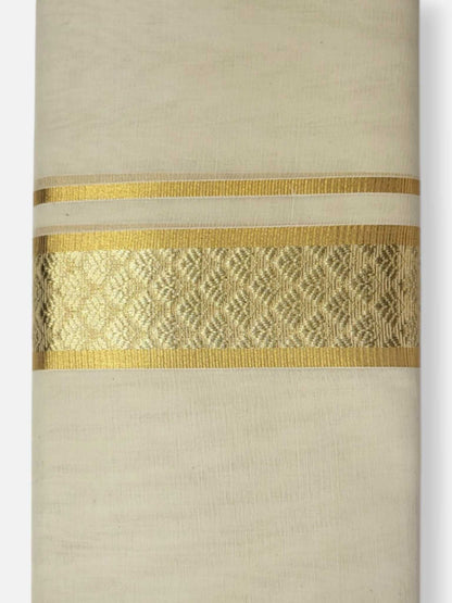 Premium Wedding Handloom Balaramapuram Unaakupaavu Kasavu Mundu for Men