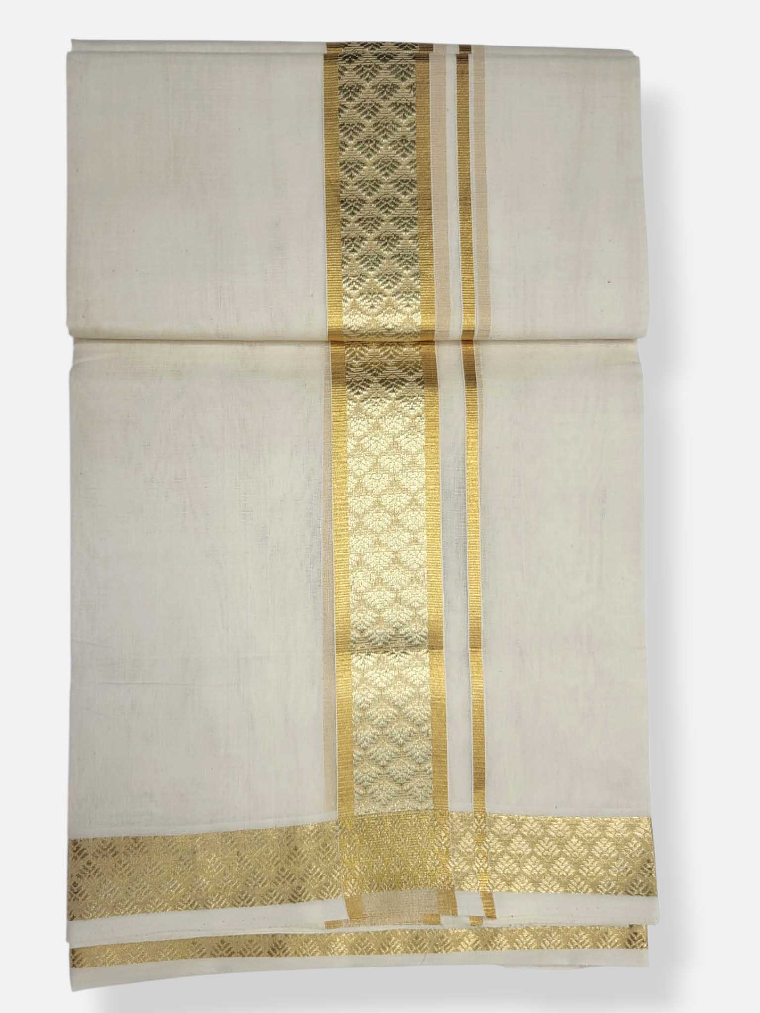 Premium Wedding Handloom Balaramapuram Unaakupaavu Kasavu Mundu for Men