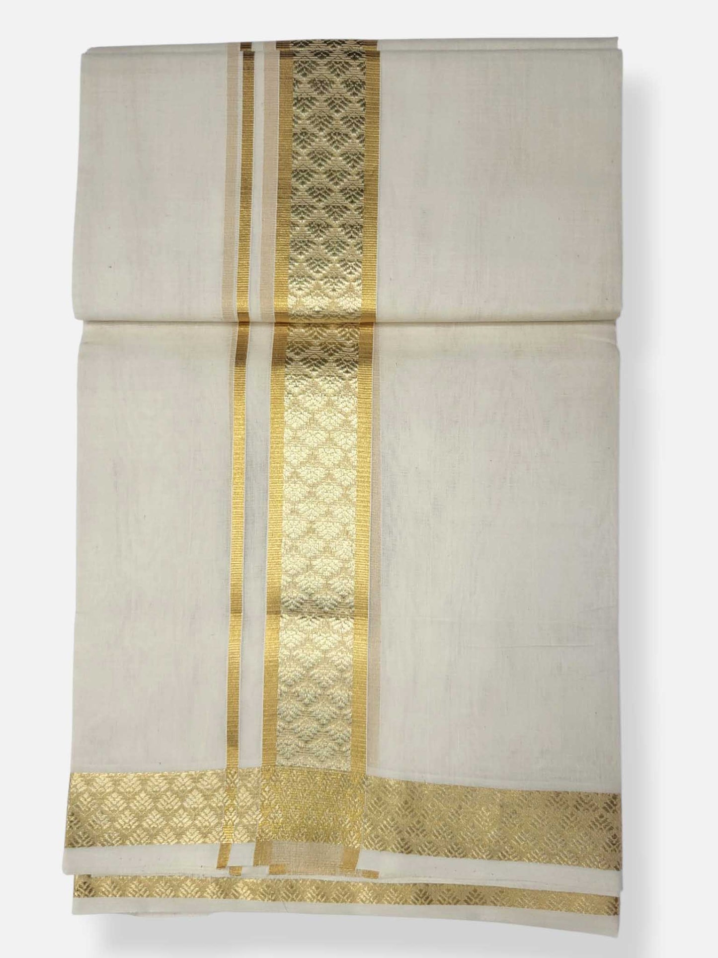 Premium Wedding Handloom Balaramapuram Unaakupaavu Kasavu Mundu for Men