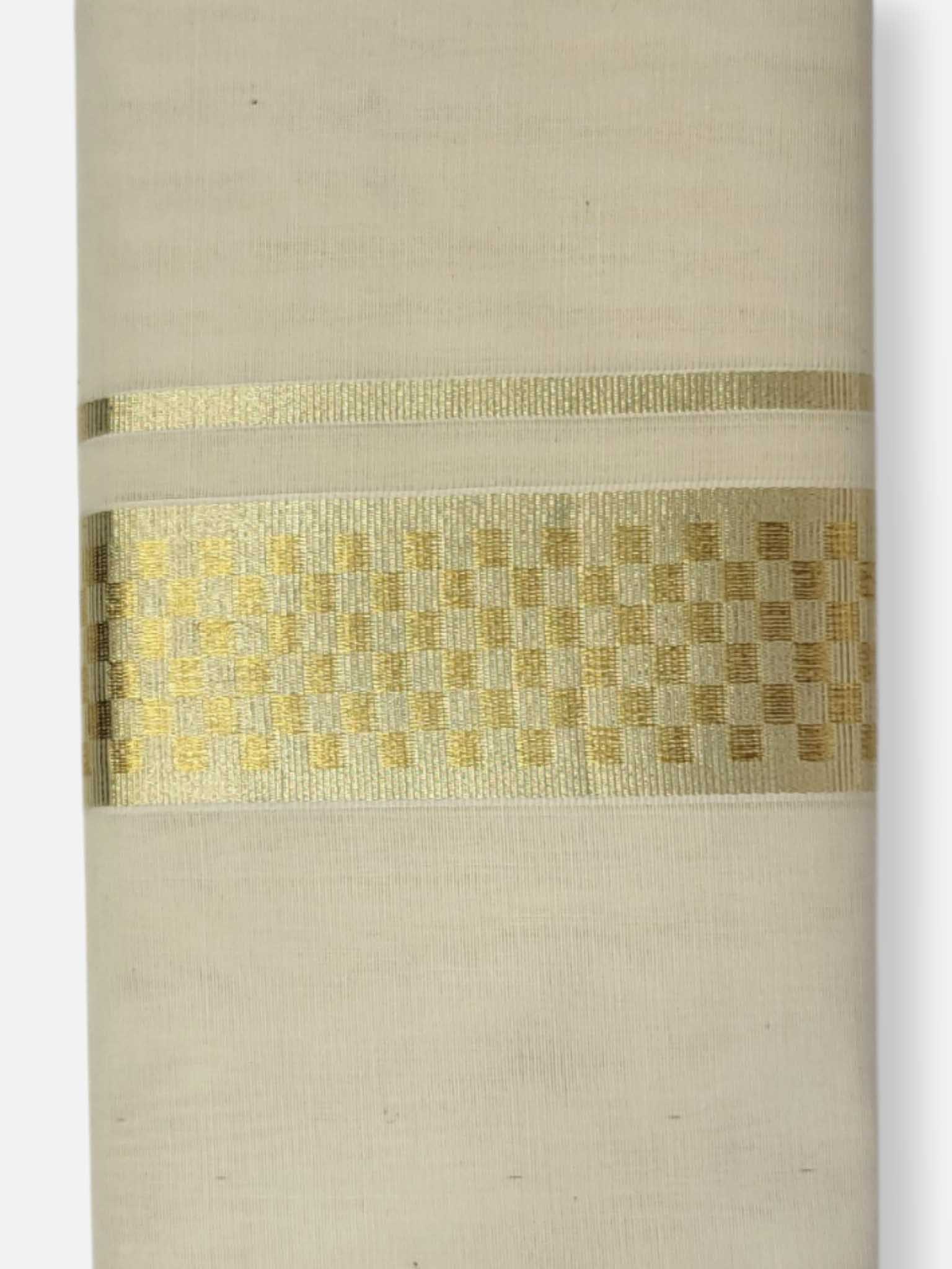 Premium Wedding Handloom Balaramapuram Unaakupaavu Kasavu Mundu for Men