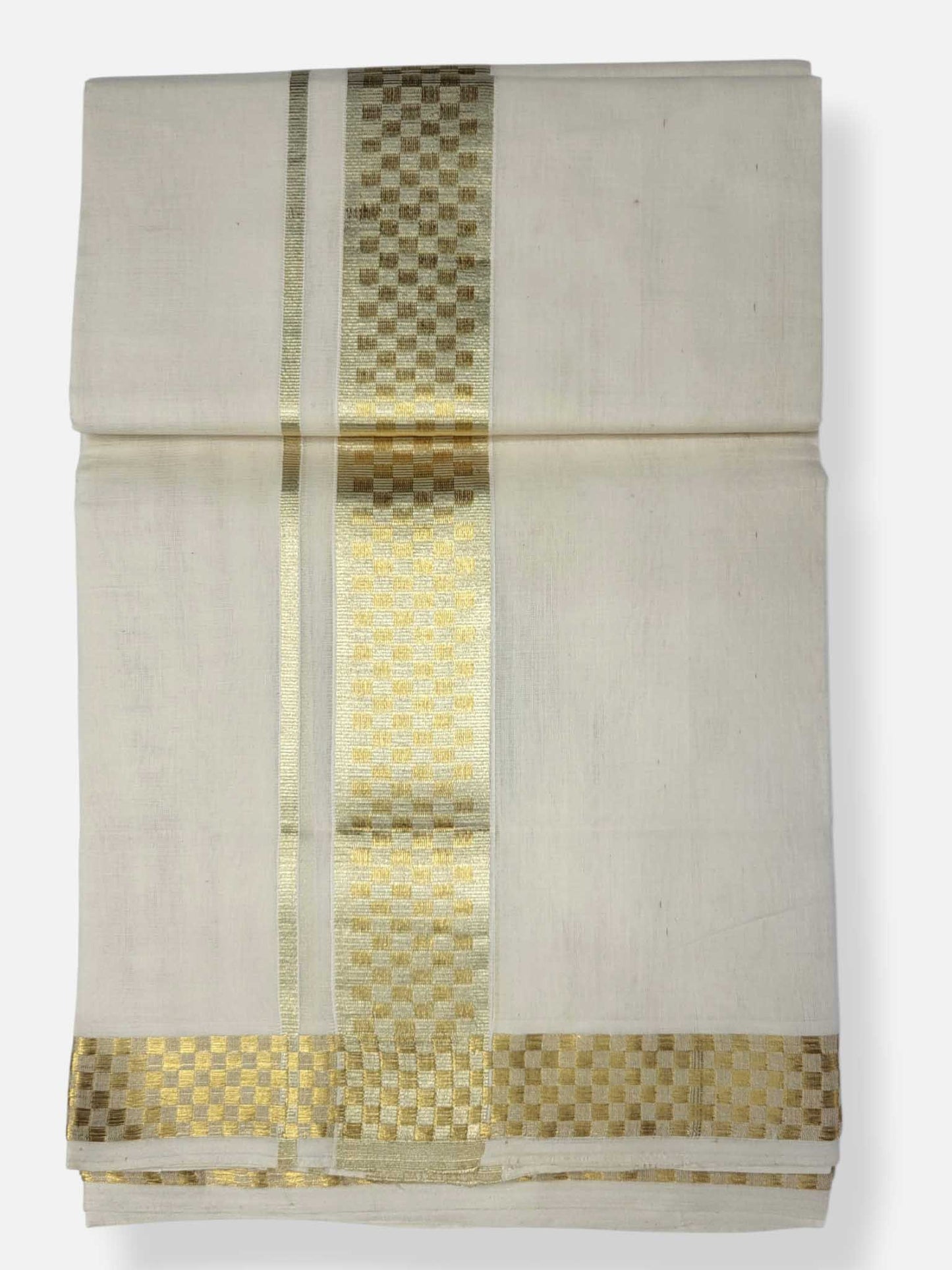 Premium Wedding Handloom Balaramapuram Unaakupaavu Kasavu Mundu for Men