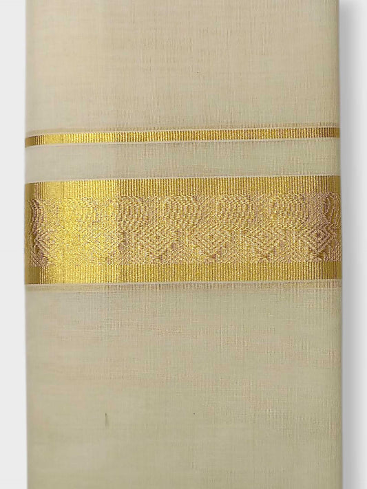 Premium Wedding Handloom Balaramapuram Unaakupaavu Kasavu Mundu for Men