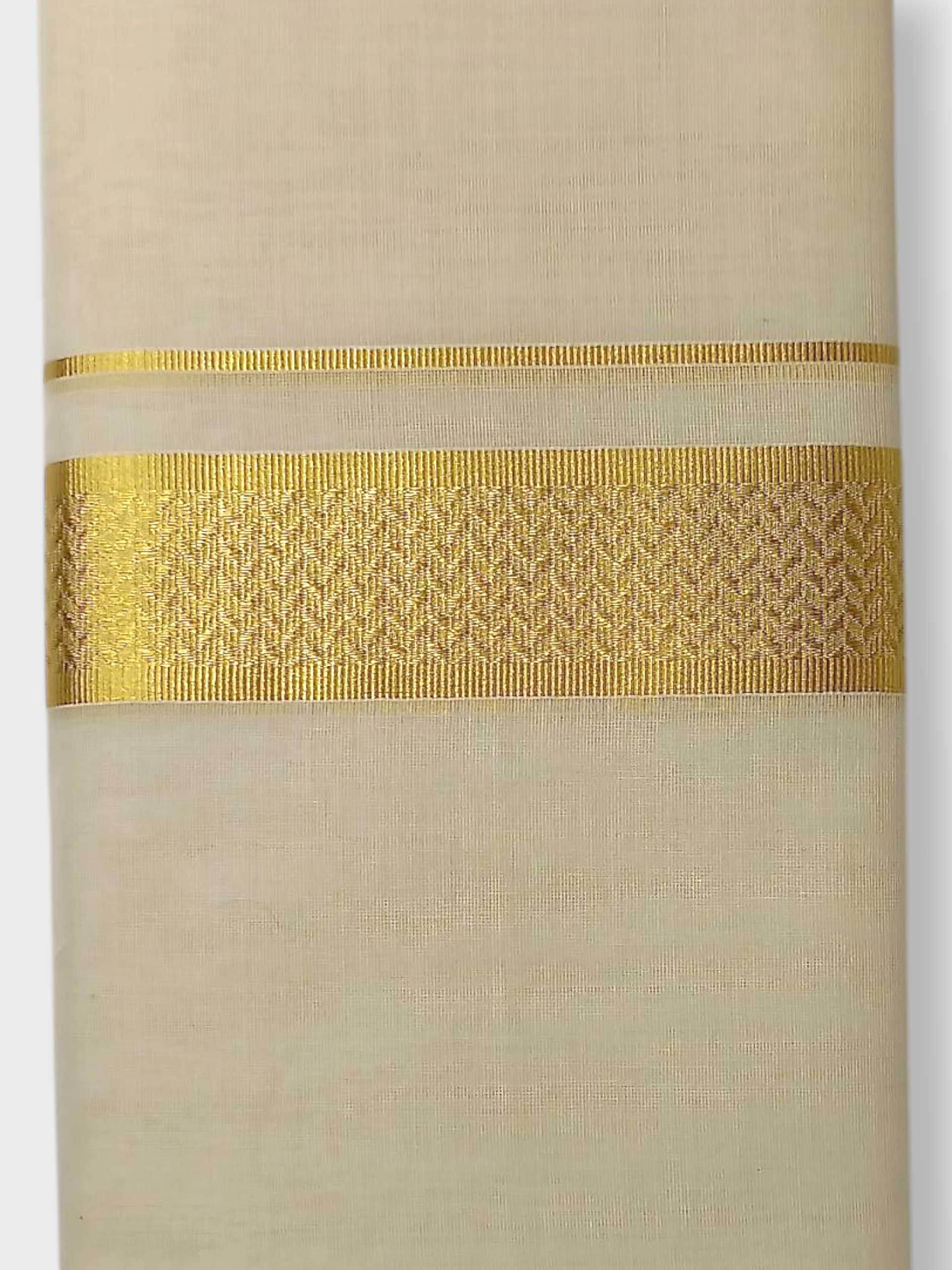 Premium Wedding Handloom Balaramapuram Unaakupaavu Kasavu Mundu for Men