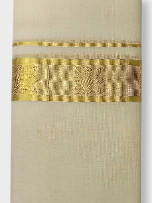 Premium Wedding Handloom Balaramapuram Unaakupaavu Kasavu Mundu for Men