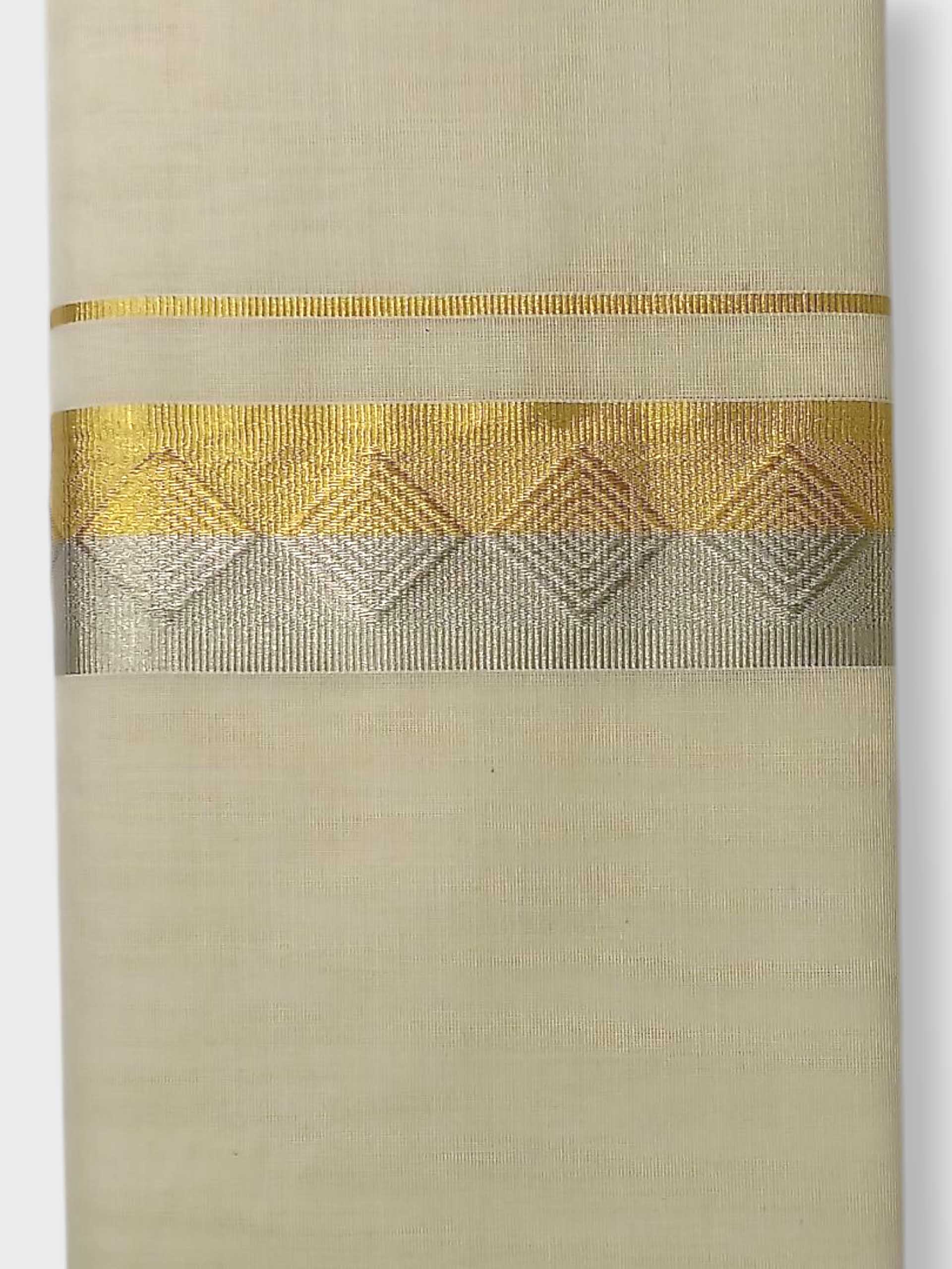 Premium Wedding Handloom Balaramapuram Unaakupaavu Kasavu Mundu for Men