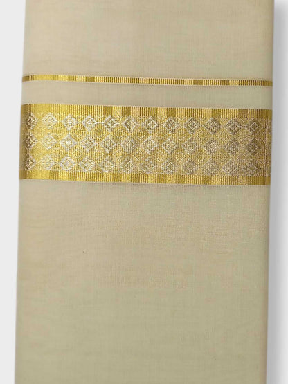 Premium Wedding Handloom Balaramapuram Unaakupaavu Kasavu Mundu for Men