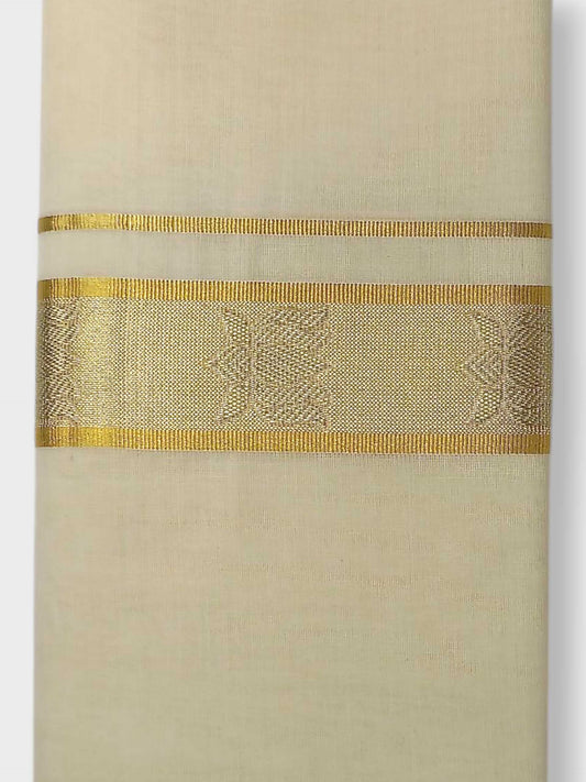 Premium Wedding Handloom Balaramapuram Unaakupaavu Kasavu Mundu for Men