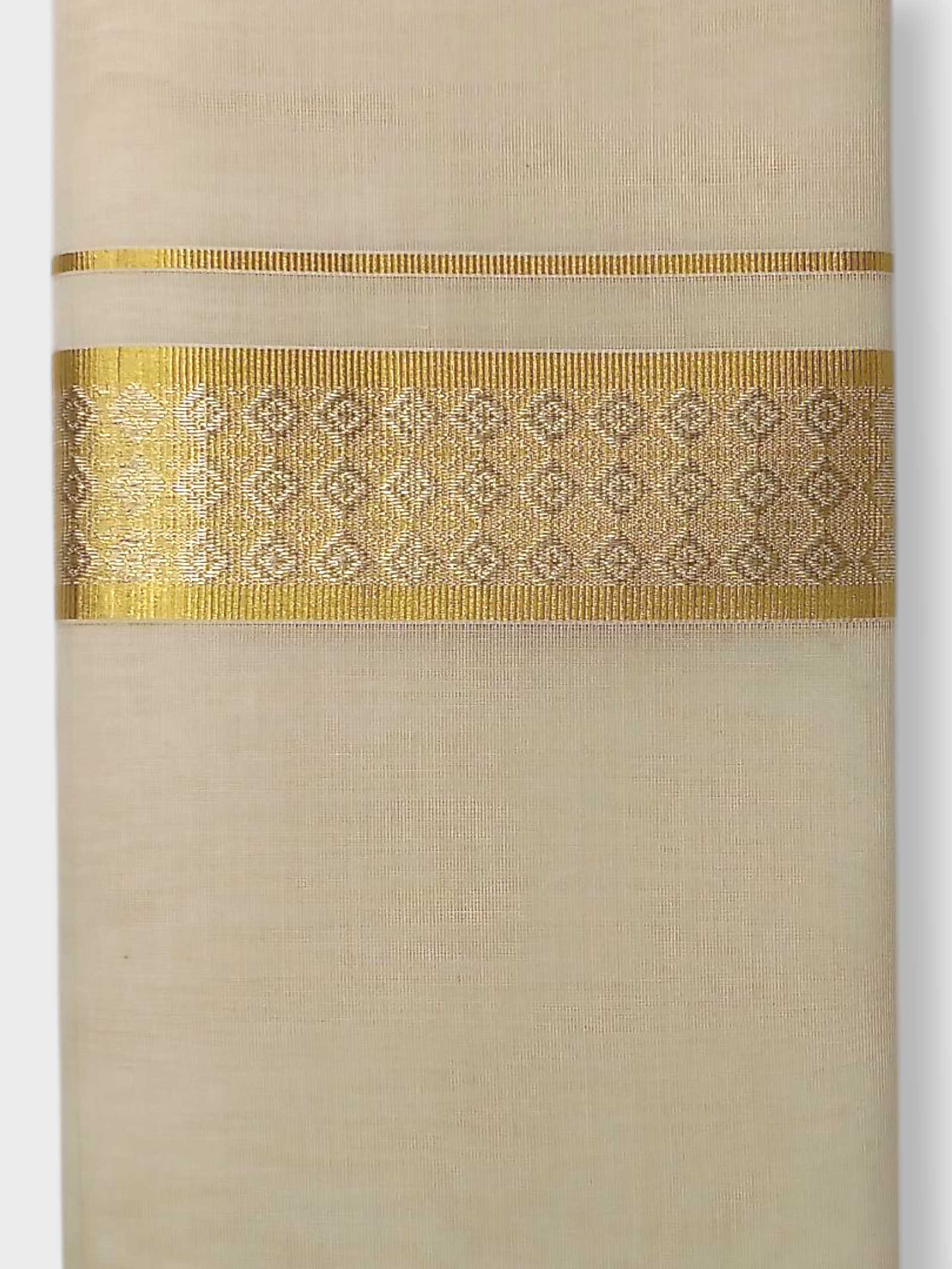Premium Wedding Handloom Balaramapuram Unaakupaavu Kasavu Mundu for Men